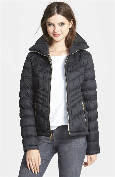 michael michael kors short packable down jacket warm|packable lightweight jacket Michael Kors.